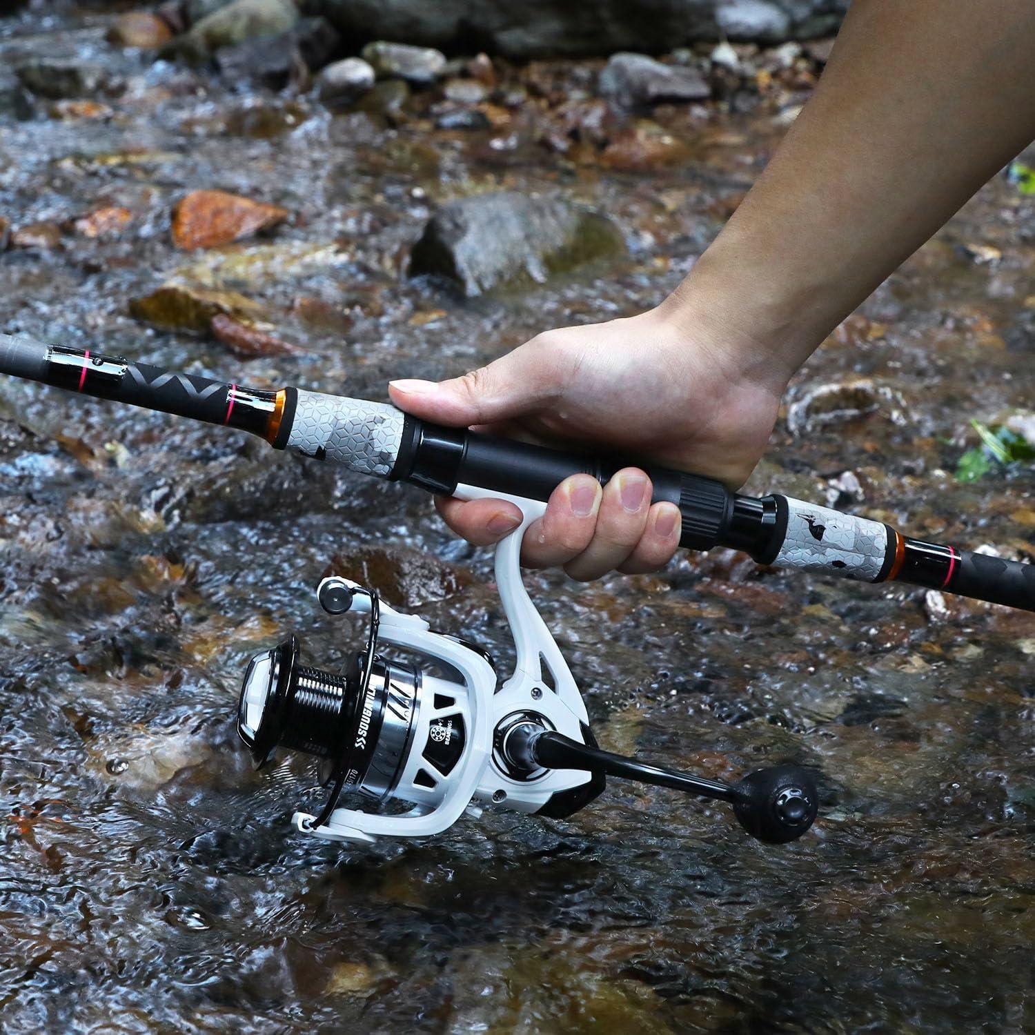 image:imageSougayilang Surf Fishing Rod and Reel Combo 4 Piece MHH Saltwater Fishing Combo with 5000 Size Spinning Reel1215gray