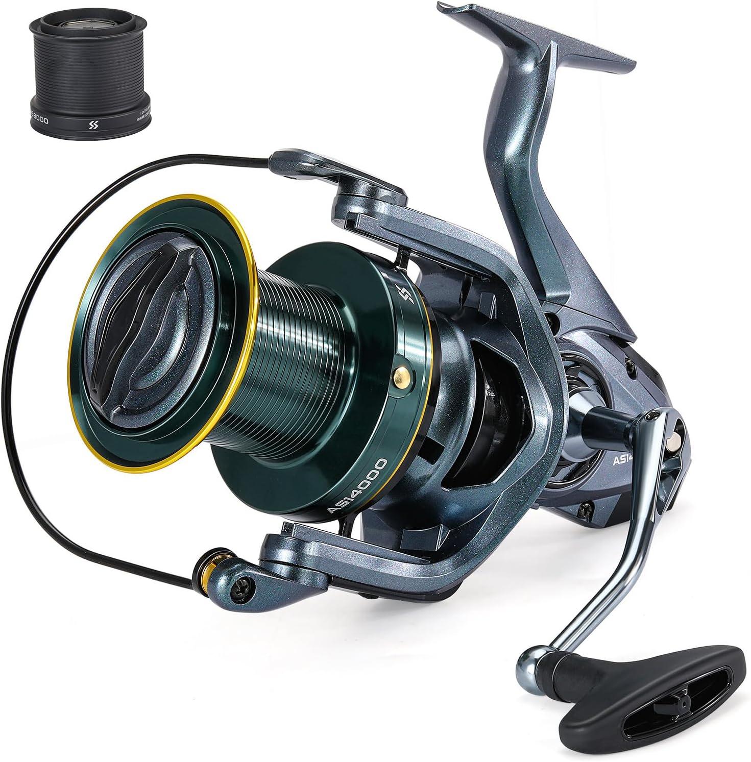 image:imageSougayilang Surf Spinning Reel Ultra Smooth Drag System for Big Game Saltwater Surf Fishing Ideal HighCapacity for Freshwater Inshore and Offshore Fishing