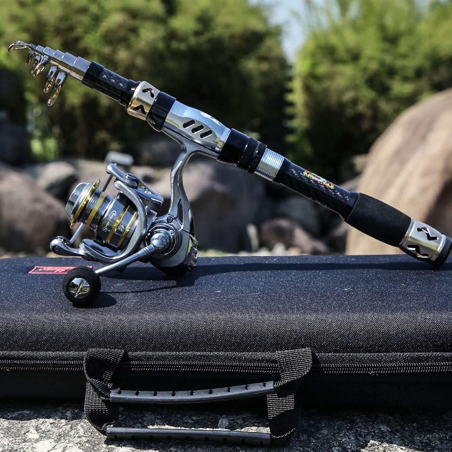 image:imageSougayilang Telescopic Fishing Pole with Spinning Reel Portable Fishing Rod Reel CombosFishing Rod Reel with Carry Case