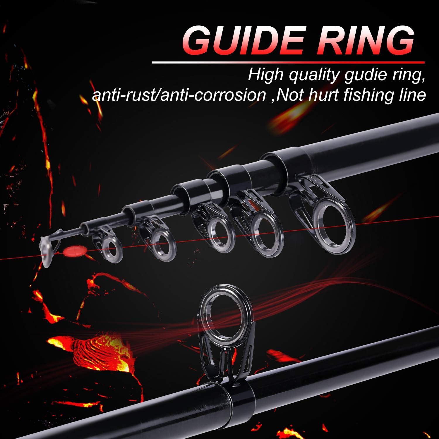image:imageSougayilang Telescopic Fishing Pole with Spinning Reel Portable Fishing Rod Reel CombosRed Full Kits With Bag