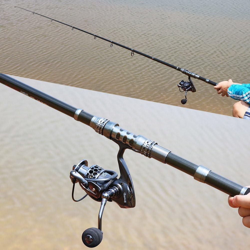 image:imageSougayilang Telescopic Fishing Rod Reel Combos with Carbon Fiber Fishing Pole Spinning Reels and Fishing AccessoriesOnly Fishing Rod and Reel