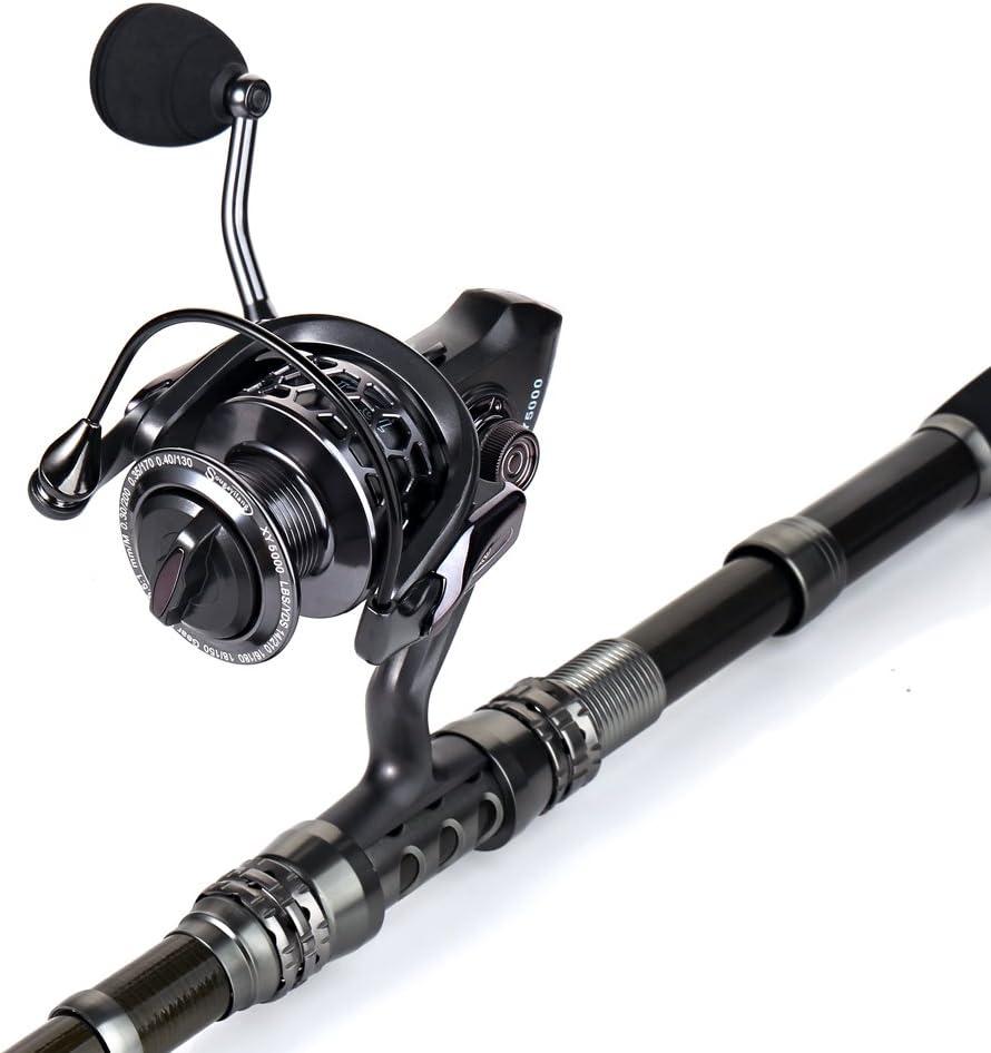 image:imageSougayilang Telescopic Fishing Rod Reel Combos with Carbon Fiber Fishing Pole Spinning Reels and Fishing AccessoriesOnly Fishing Rod and Reel