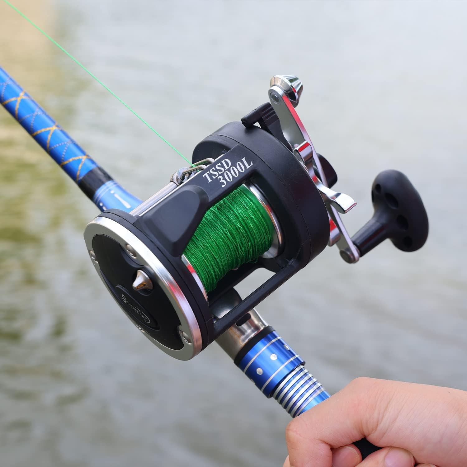 image:imageSougayilang Trolling Reel Level Wind Fishing Reel Conventional Reel for Salmon and Catfish4000 Right Handle