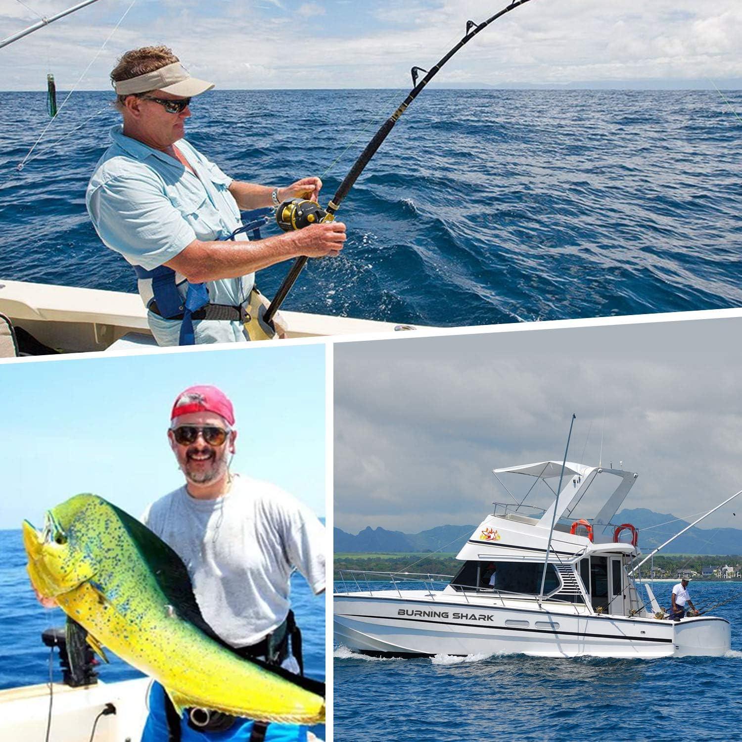 image:imageSougayilang Trolling Reel Saltwater Level Wind Reels Drag Reels Boat Fishing Ocean Fishing for Sea Bass GrouperSHA30Golden