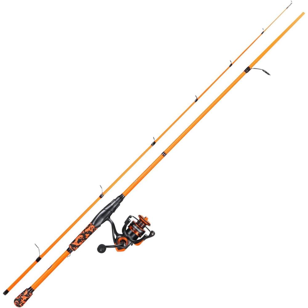 image:imageSougayilang Baitcast amp Spinning Reel and Fishing Rod Combo IM7 Graphite 2Pc Blank RodsEVA Handle amp S Style Hook KeeperSpinOrange