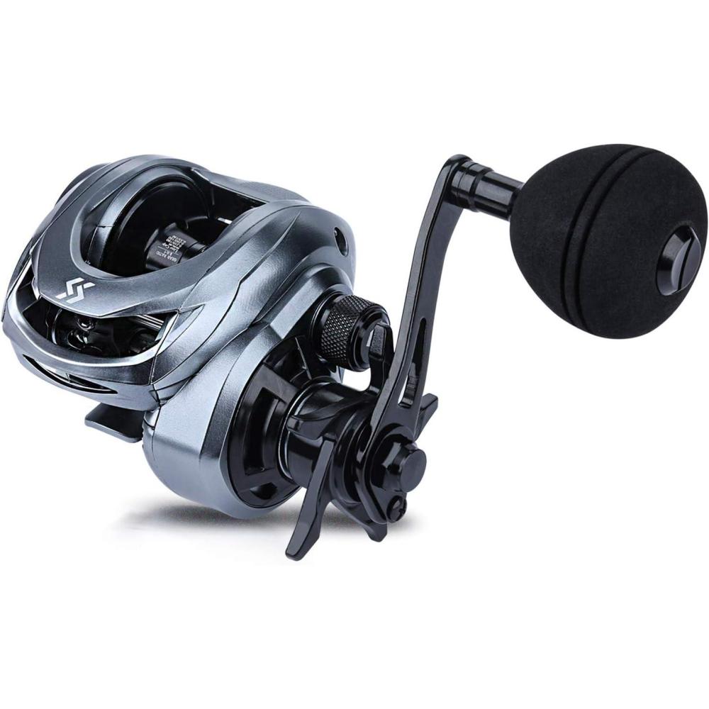 image:imageSougayilang Baitcasting Fishing Reel High Speed Baitcaster with 91 Ball Bearings Gear Ratio 801 Magnetic Brake System Power Handle Casting ReelsGray Left Handed