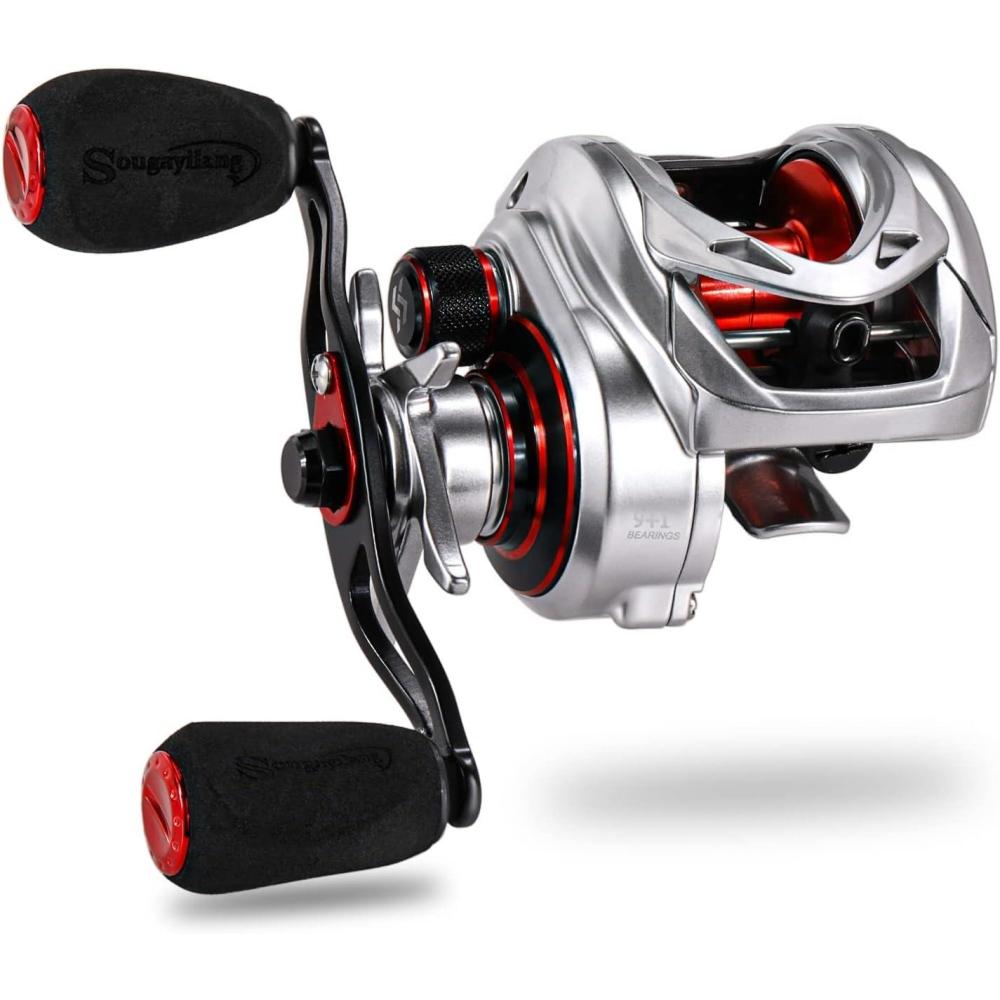 image:imageSougayilang Baitcasting Reel Lightweight Graphite Frame 9 1 AntiReverse Ball Bearings 801 HighSpeed Gear Ratio Fishing ReelRight801