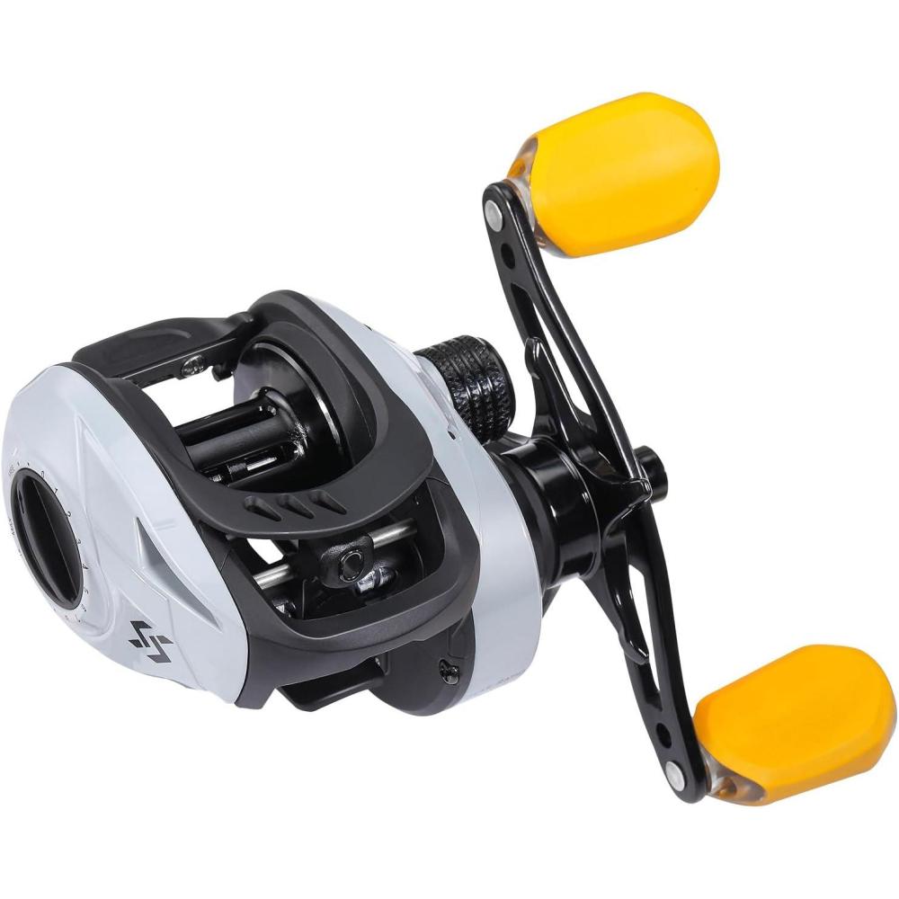 image:imageSougayilang Baitcasting Reel 18LB Carbon Fiber Drag 711 Baitcasters Hightech Innovation Baitcast Fishing ReelsOrangeLeft Handed