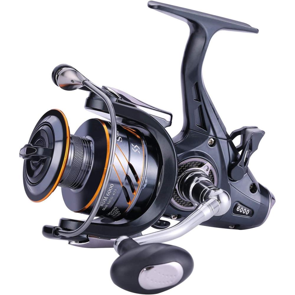 image:imageSougayilang Carp Fishing Reel51 Shielded Stainless Steel BBCarbon Fiber Drag Carp Reels for Saltwater or Freshwater Spinning Reels Fishing ReelsBDM6000