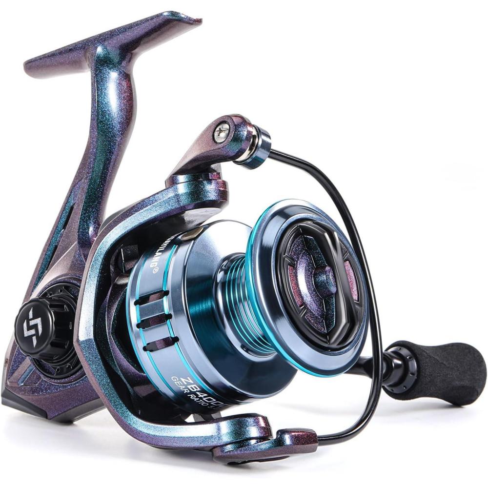image:imageSougayilang Chameleon Paint Spinning Fishing ReelSuper Powerful Smooth Drag with 111 Ball Bearings from 1000 to 4000 Series for Freshwater Saltwatercolorful