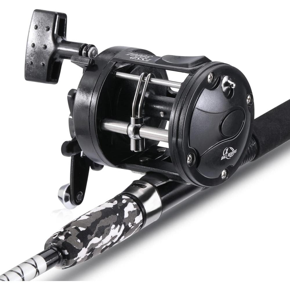 image:imageSougayilang Conventional Reel and Fiberglass Fishing Rod Combo Medium Heavy for Catfish Angling7FT3000