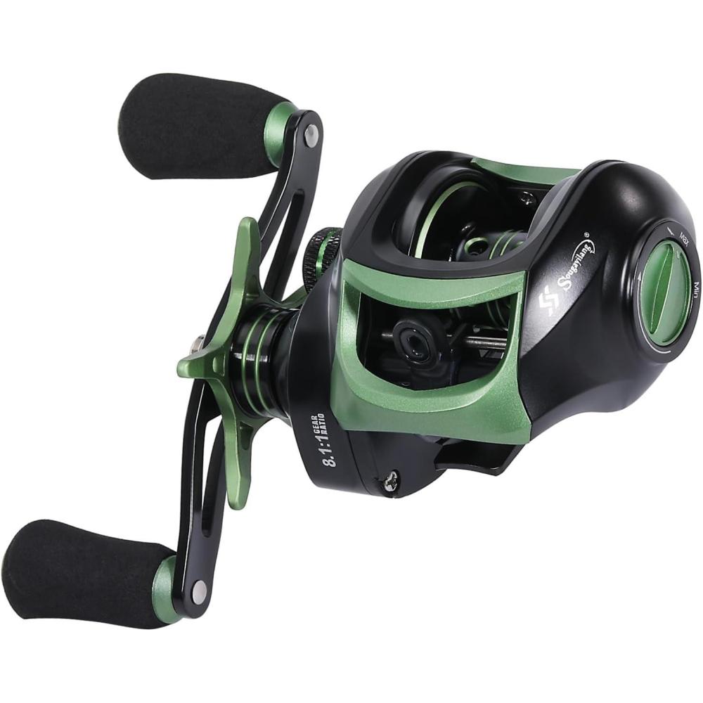 image:imageSougayilang Fishing Baitcasting Reel Baitcaster Fishing Reels with 91BBMagnetic Braking SystemBlackRight Handed