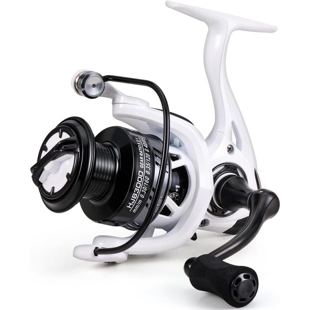 image:imageSougayilang Fishing Reel Ultralight Spinning Reel with Aluminum Spool 521 High Speed Spinning Fishing Reel 10006000 Series for FreshwaterWhite