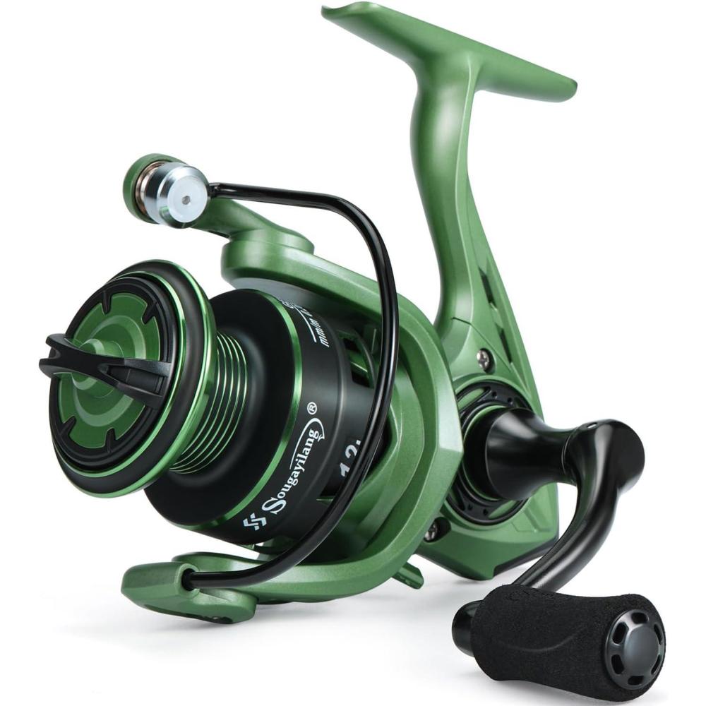 image:imageSougayilang Fishing Reel Ultralight Spinning Reels with Graphite Frame 521 High Speed for Saltwater or Freshwater FishingQL2000