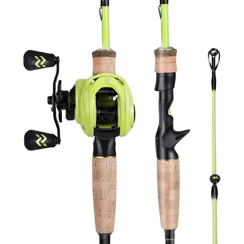image:imageSougayilang Fishing Rod and Reel Combo 2Piece MMH Fishing Pole with Baitcasting Reel Set Baitcaster ComboYellowMMH RodLeft Handed