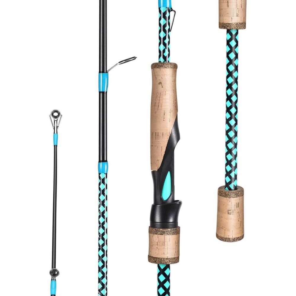 image:imageSougayilang Fishing Rods Graphite Spinning Rods Lightweight 2 Pieces Cork Handle CastingBlueSpinning