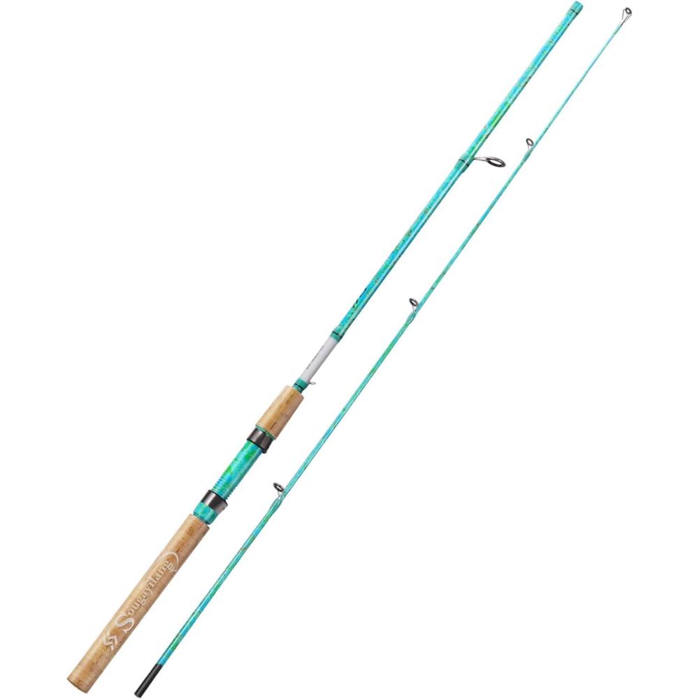 image:imageSougayilang Fishing Rods Ultra Light Rods 2 Pieces Cork Handle Spinning ampBaitcasting Rod for Trout Crappie 56Spinning Rod