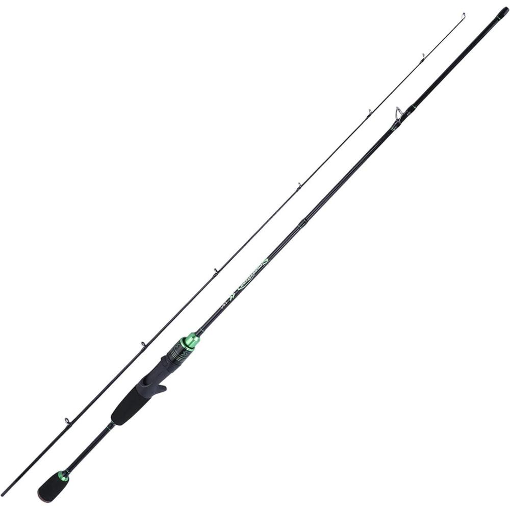 image:imageSougayilang Fishing Rods UltraSensitive Carbon Spinning Rods Blanks with Comfort EVA Grip Rod Handle 2 piecesTrout Rodgreen