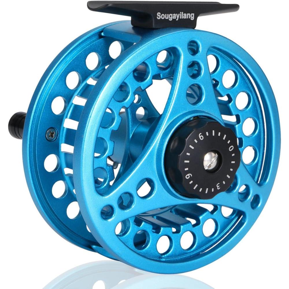 image:imageSougayilang Fly Fishing Reel Die Cast Aluminum Fly Reel 56 78 Weight Saltwater Fly Reels 56 78 Weight Saltwater Fly ReelsBlue