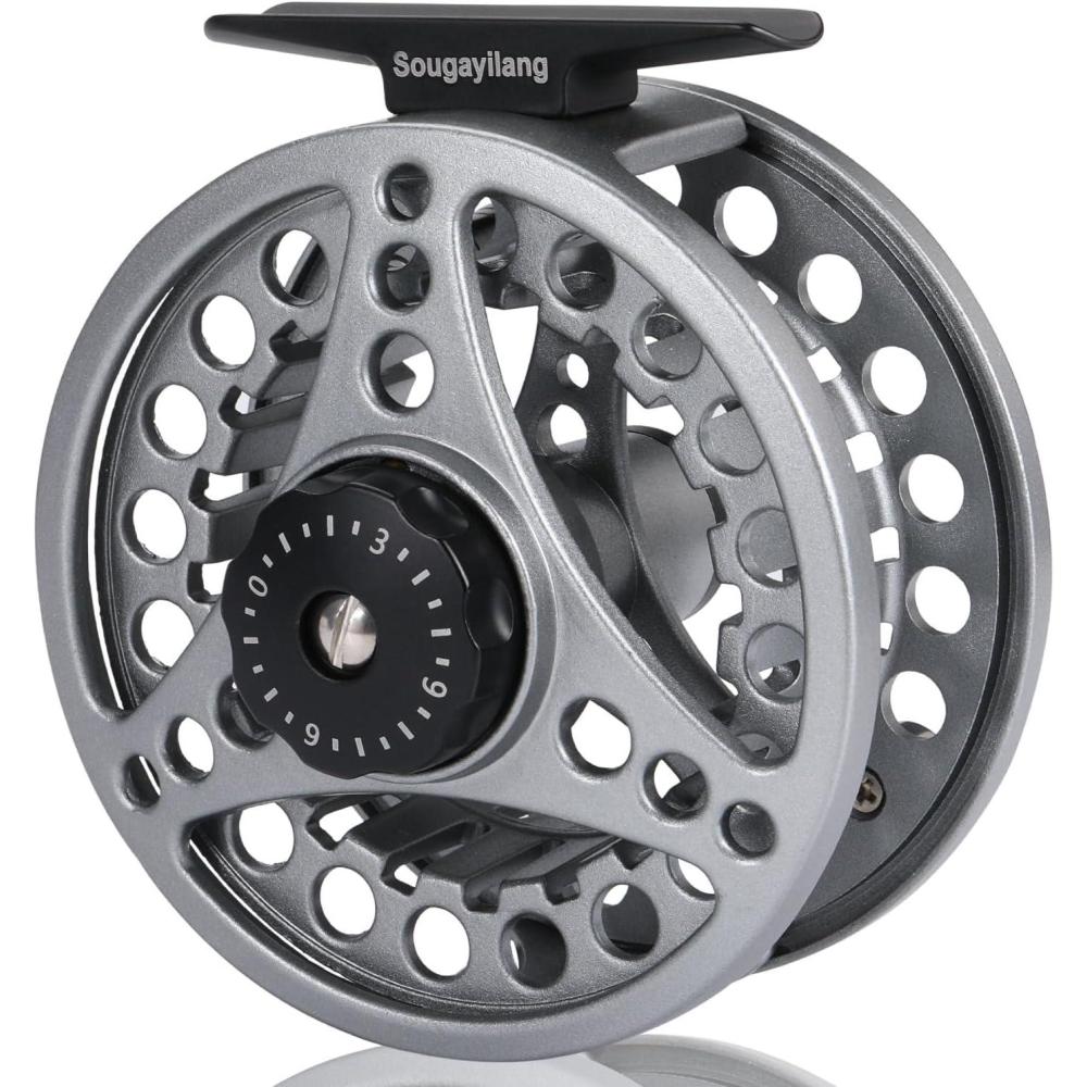 image:imageSougayilang Fly Fishing Reel Die Cast Aluminum Fly Reel 56 78 Weight Saltwater Fly Reels 56 78 Weight Saltwater Fly ReelsSilver