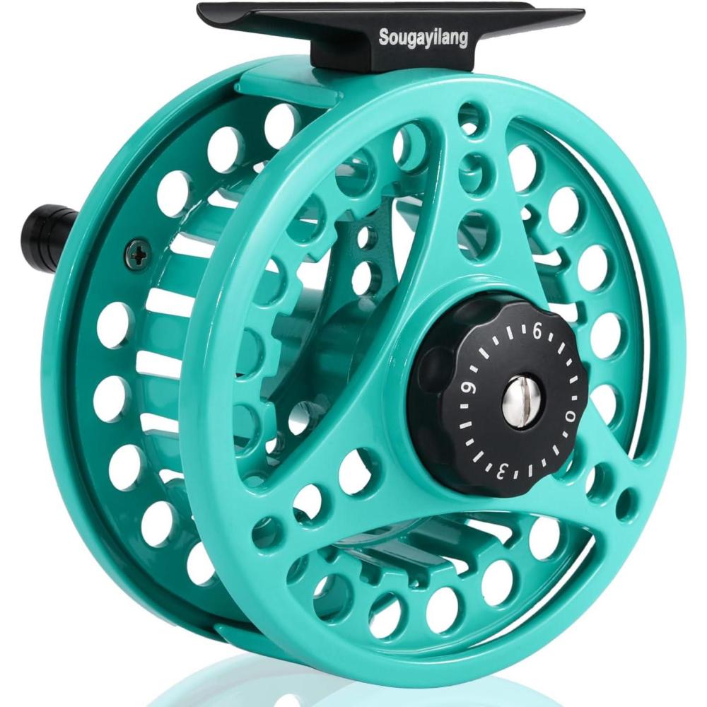 image:imageSougayilang Fly Fishing Reel Die Cast Aluminum Fly Reel 56 78 Weight Saltwater Fly Reels 56 78 Weight Saltwater Fly ReelsTurquoisee