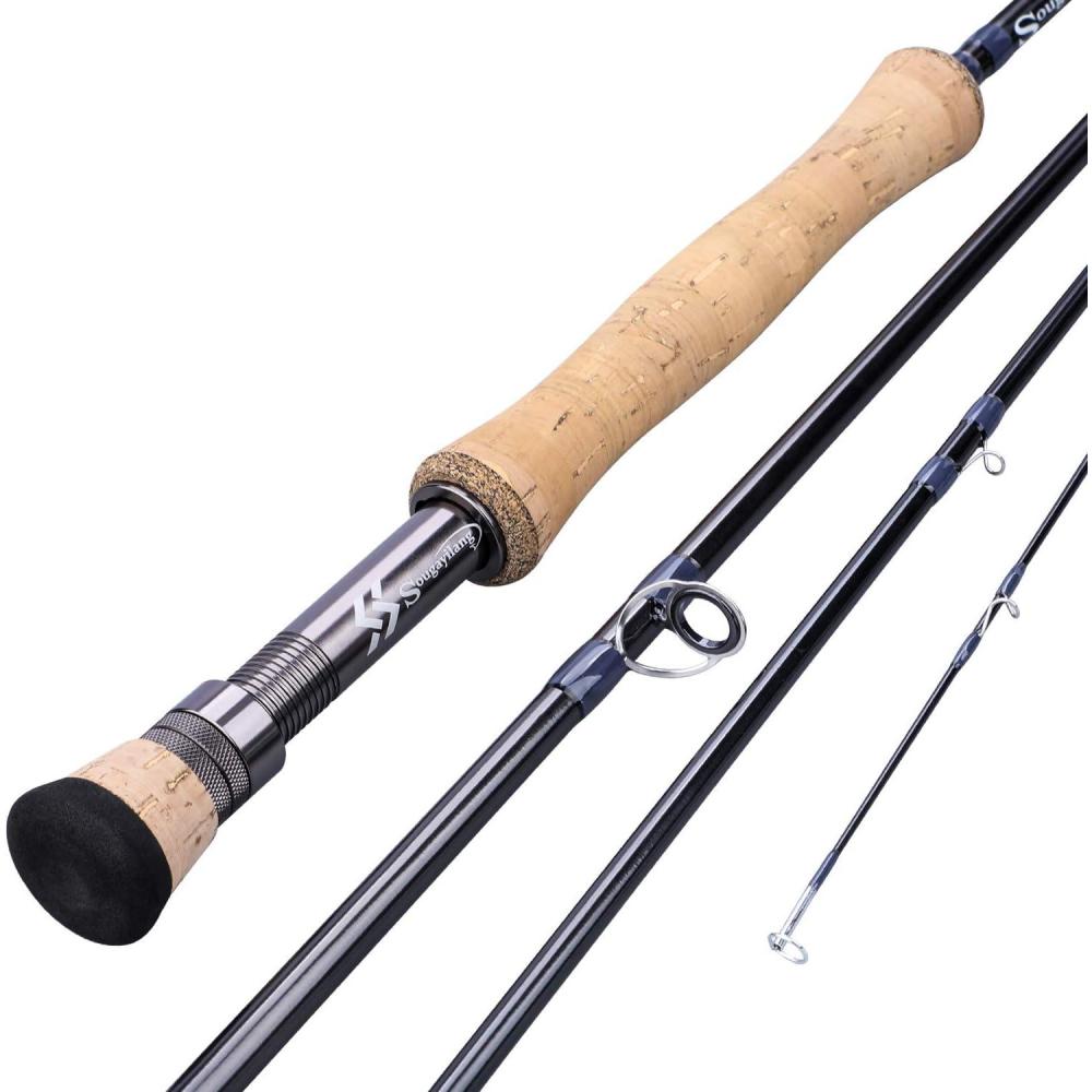 image:imageSougayilang Fly Fishing Rod Lightweight UltraPortable 4 Pieces Graphite Fly Rod for Complete Starter 56wt 78wt Rod for Traveling9ft8
