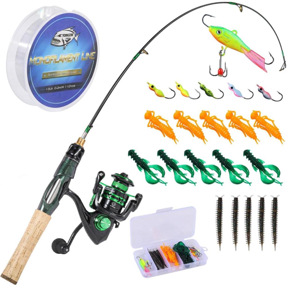 image:imageSougayilang Ice Fishing Rod and Reel Combo Ice Fishing Gear Complete Kit Include Ice Jig and Ice Fishing Accessories Spinning Ice Fishing Combos28 Ice Combo Fishing Rod and ReelXE