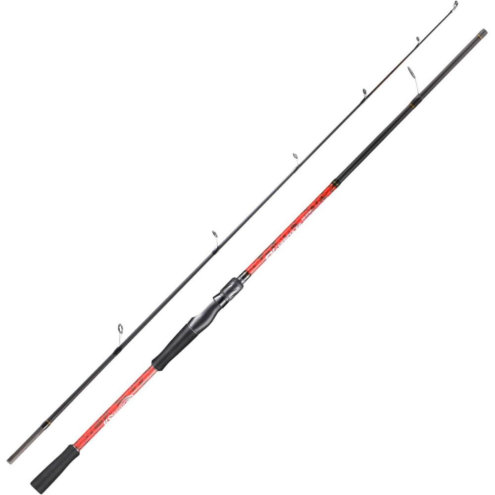 image:imageSougayilang Inshore Saltwater Fishing Rods Spinning Rods and Casting Rods with AAA Cork HandlesIM7 Toray Carbon Blanks 7Red Spinning