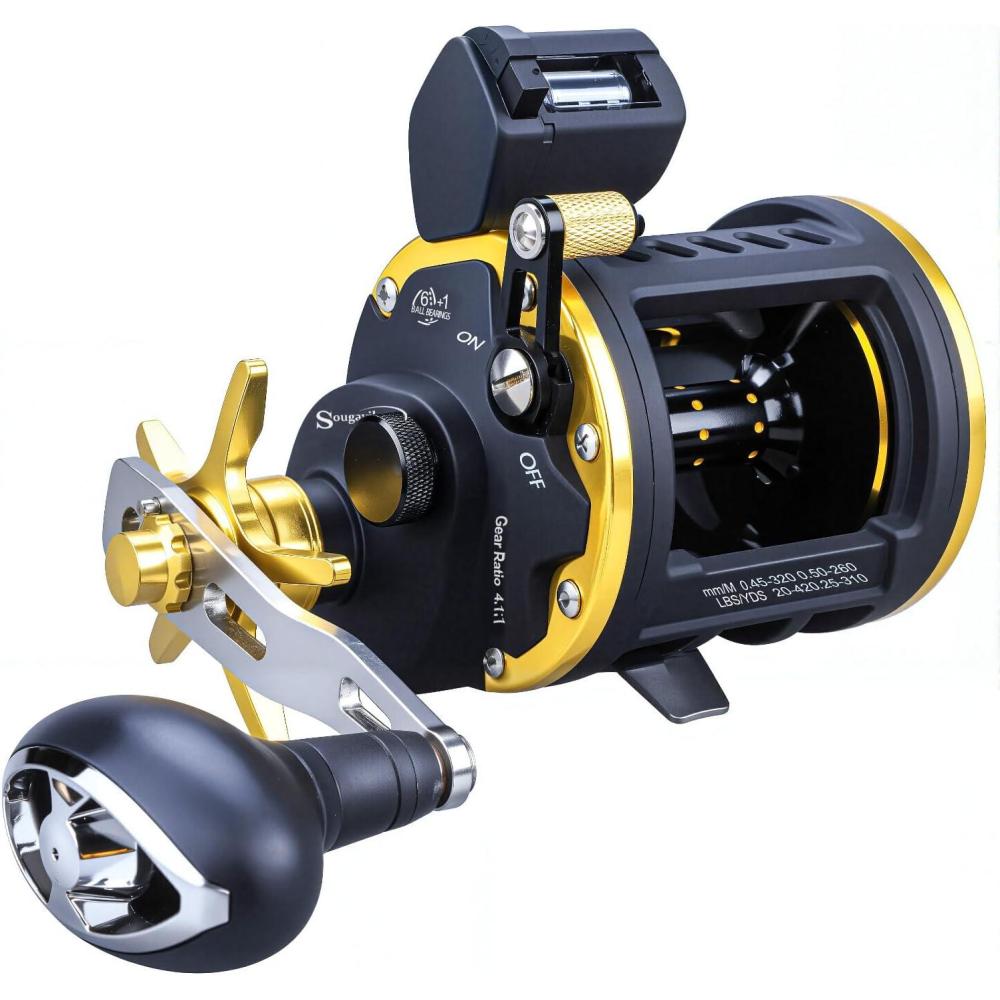 image:imageSougayilang Line Counter Fishing Reel Conventional Level Wind Trolling ReelLeft Handed