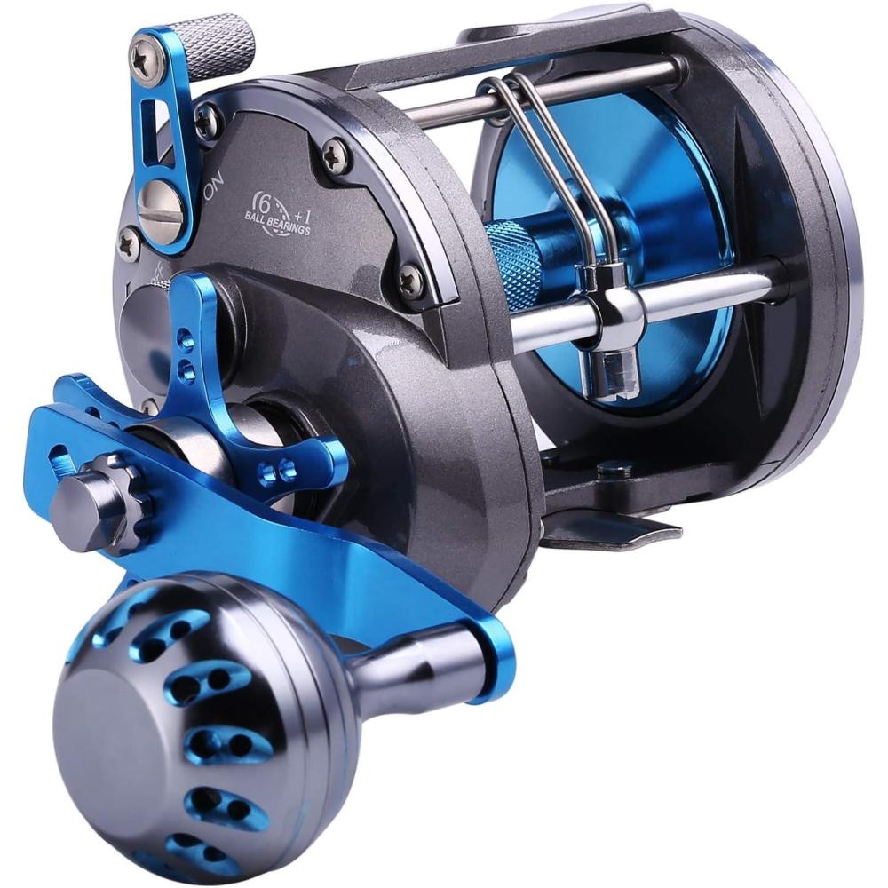 image:imageSougayilang Line Counter Trolling Reel Conventional Level Wind Fishing ReelDSHA4000 Right HandedNO Line Counter