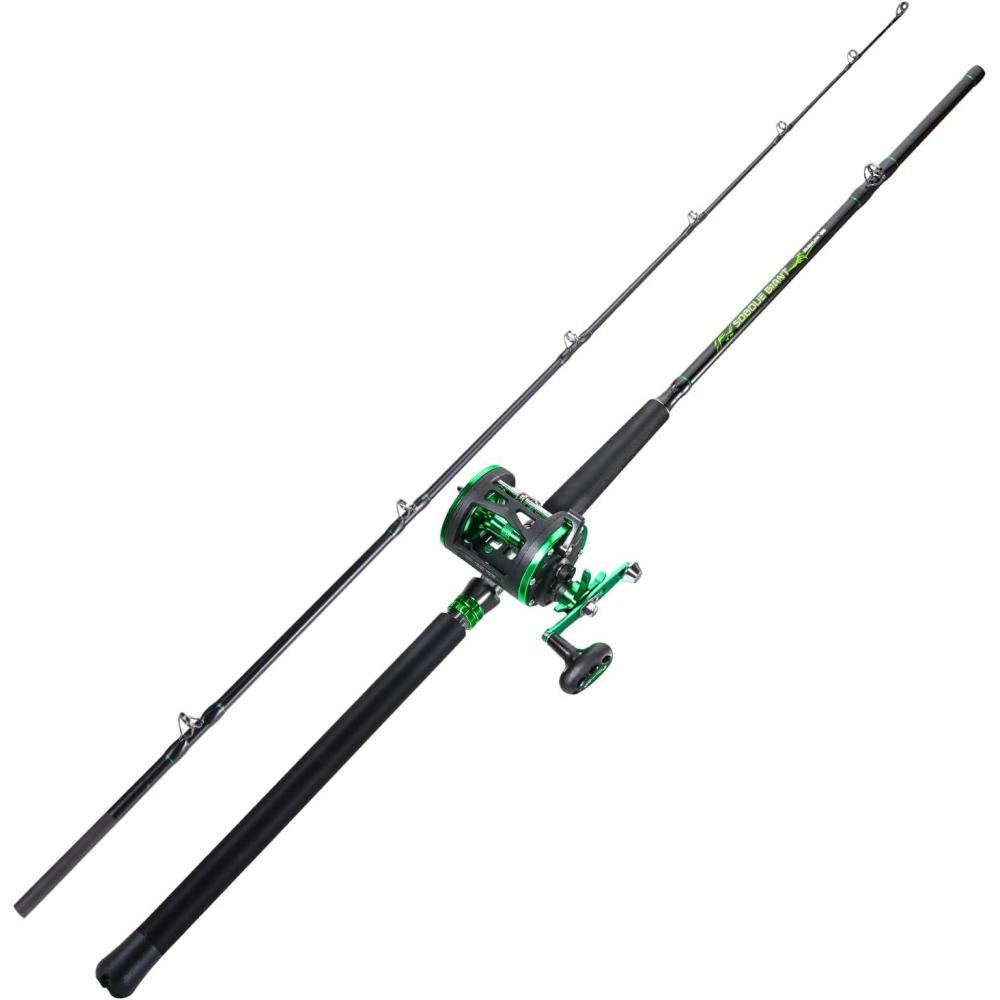 image:imageSougayilang Premium Catfish Rod and Reel Combo  Medium Heavy TwoPiece Catfish Rod Conventional Reel Combo for Catfish Salmon and SteelheadLDT30right hand