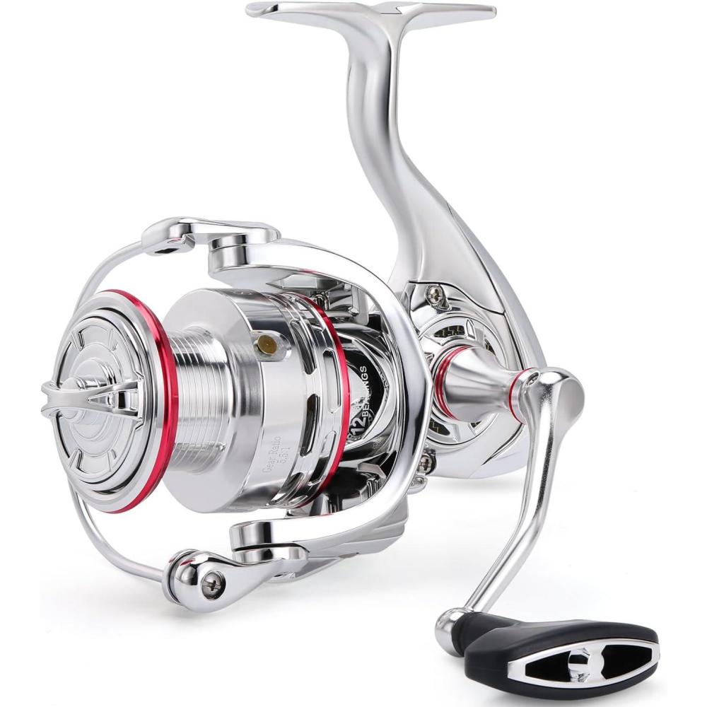 image:imageSougayilang Saltwater Spinning ReelCNC Aluminum SpoolMax Drag 33LBOversize Grip551 Gear Ratio 111 StainlessSteel BB Freshwater Fishing ReelSW4000