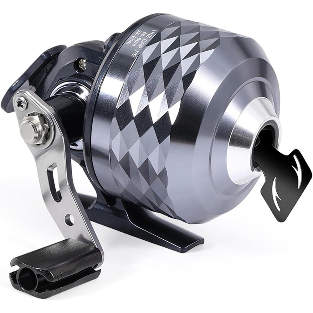 image:imageSougayilang Spincast Fishing Reel Easy to Use Push Button Casting DesignHigh Speed 39 1AllMetal Gears Changeable RightLeftHand Retrieve Includes Monofilament LineSpincast Reel
