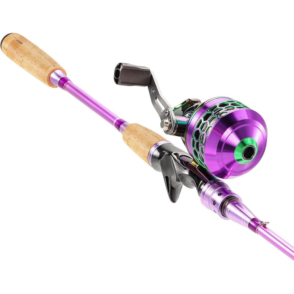 image:imageSougayilang Spincast Fishing Rod Reel Combo2 Pieces Medium Heavy Pole with Super Smooth Reel TroubleFree PushButton Bait Casting Design59 FT