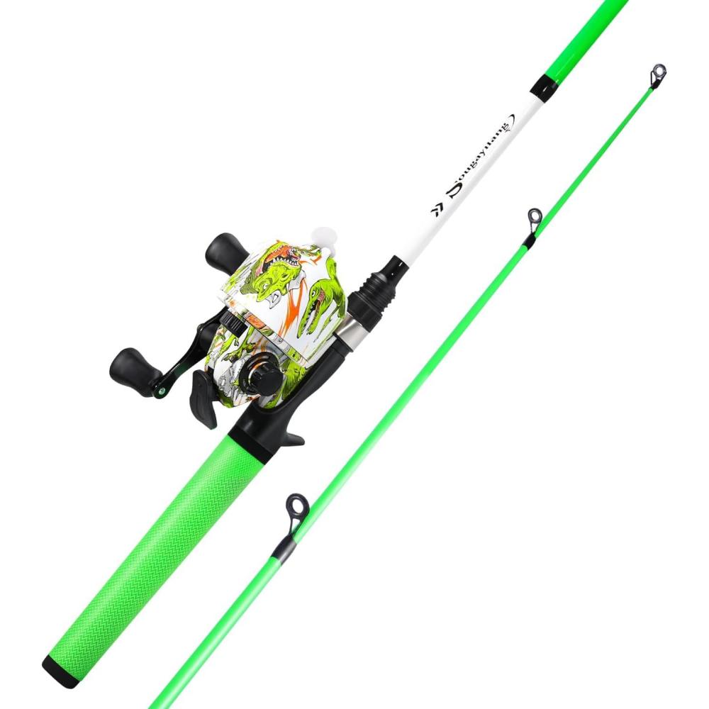 image:imageSougayilang Spincast Reel and 2Piece Fishing Rod Combo 6FT Rod with PreSpooled Line Stainless Steel Guide SuperPolymer Handle Custom Graphite Reel Seat