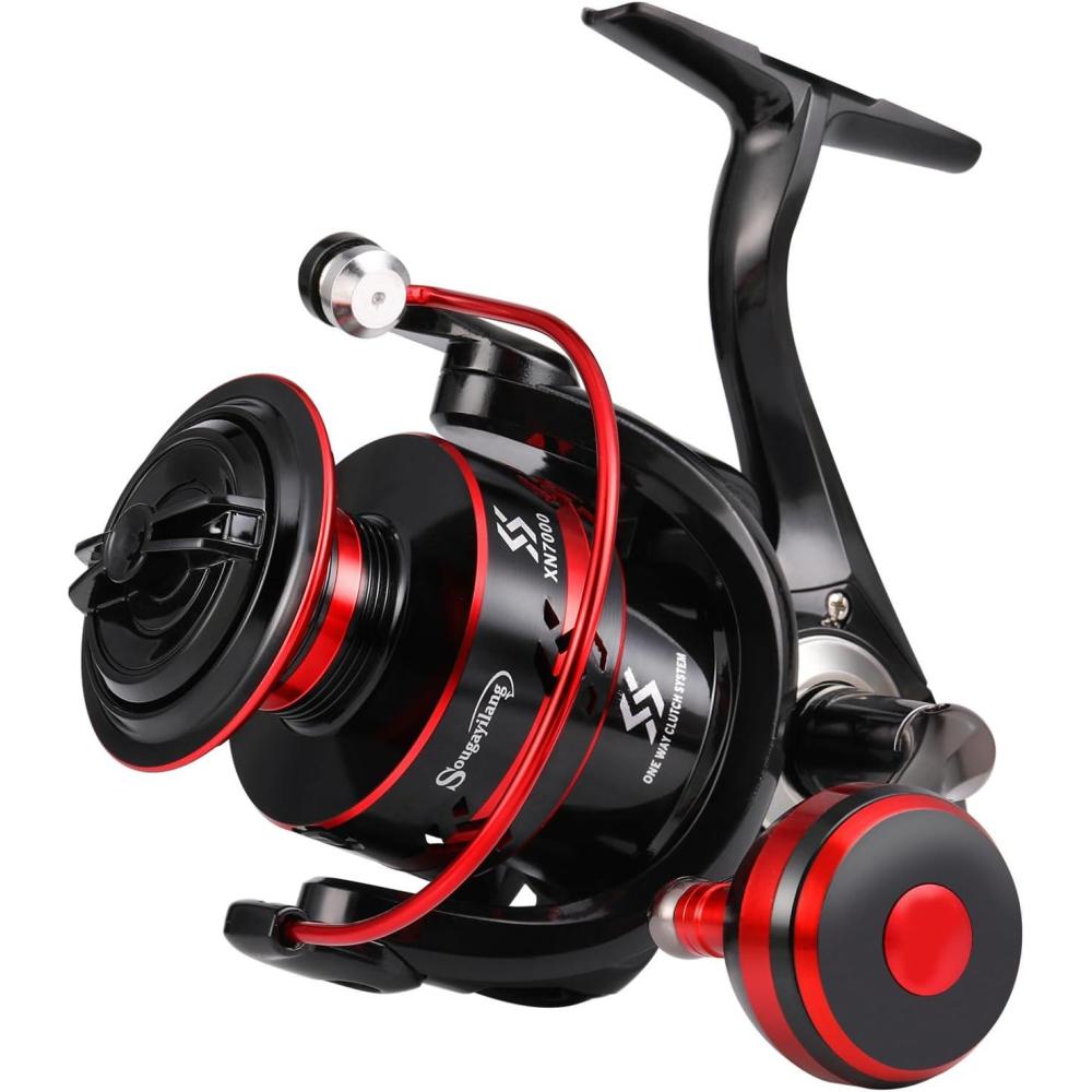 image:imageSougayilang Spinning Reels Light Weight Ultra Smooth Powerful Fishing Reels Red amp Blue amp GoldenBRed