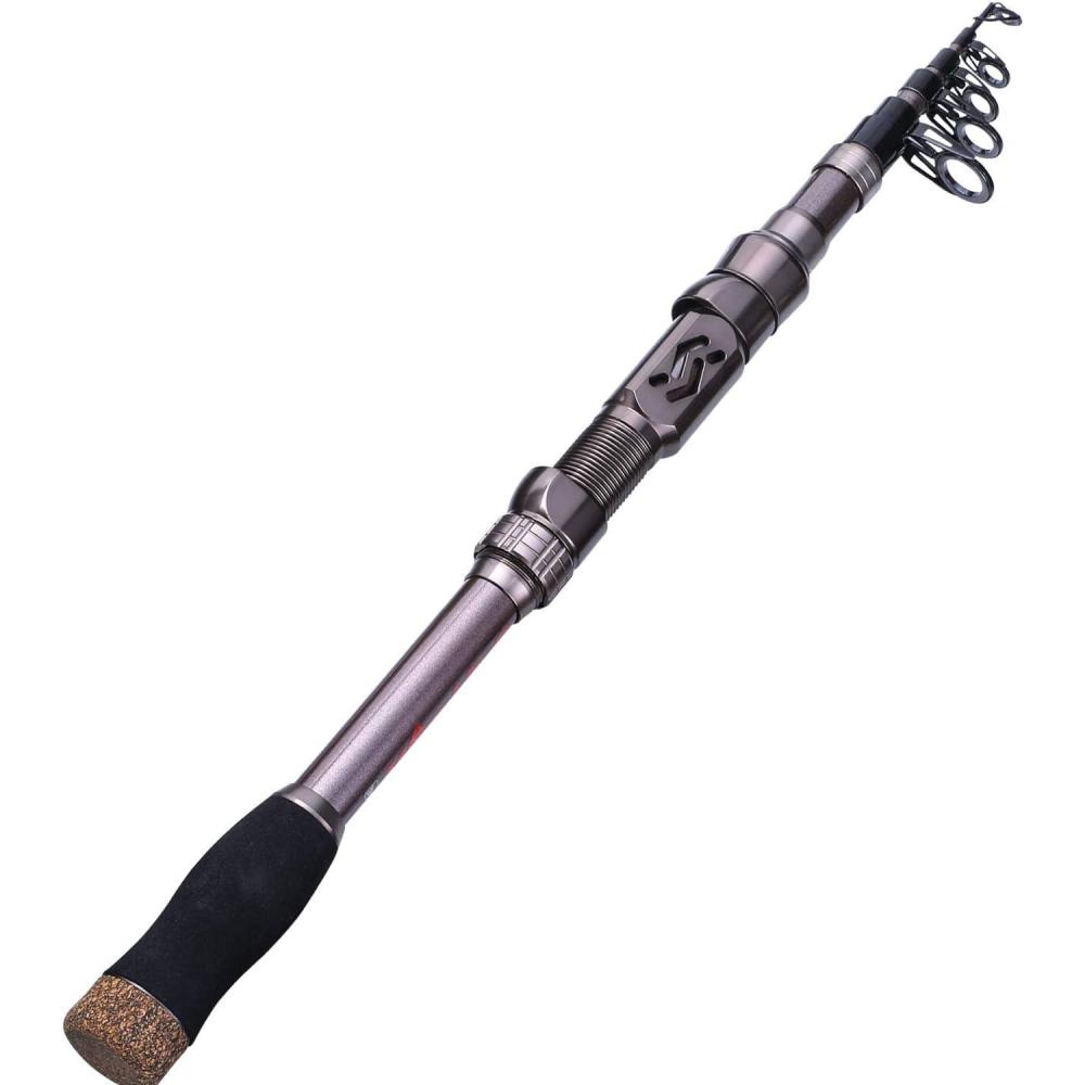 image:imageSougayilang Telescopic Fishing Rod 24 Ton Carbon FiberCNC Machined Reel Seat Comfortable EVA Handle Travel Fishing Rod for Bass Trout FishingSILVER
