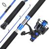 image:imageSougayilang Catfish Fishing Rod Combo IM8 Carbon 2 Piece MH Power Portable Travel Spinning Rod with 4000 Size Spinning Reel 70