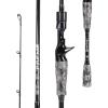 image:imageSougayilang Fishing Rod  Medium 2Pc Graphite Composite Blank Spinning amp Casting Rod Camouflage EVA Grip Smooth Transition Fishing PoleGreyCasting