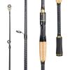 image:imageSougayilang Fishing Rod 24Ton CarbonampGlass Fiber Composite Spinning and Casting Rod 2 Piece for Bass Trout Crappie Travel Fishing 60Golden Spinning 60