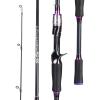 image:imageSougayilang Fishing Rod 24Ton CarbonampGlass Fiber Composite Spinning and Casting Rod 2 Piece for Bass Trout Crappie Travel Fishing 60Purple Casting 60