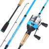 image:imageSougayilang Spincast Fishing Rod and Reel Combo  2Piece Lightweight amp Portable Casting Rod with EasytoUse Spincast Reel for Beginners Youth Freshwater FishingBlue