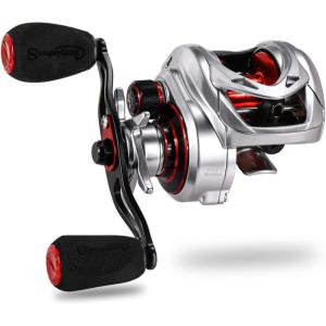 Sougayilang Baitcasting Reel – Lightweight Graphite Frame – 9 + 1 Anti-Reverse Ball Bearings, 8.0:1 High-Speed Gear Ratio Fishing Reel(Right-8.0:1)