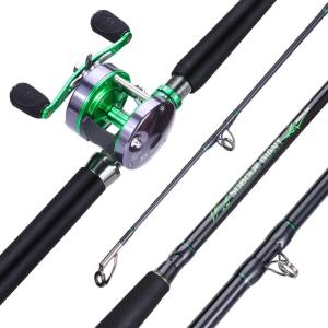 Sougayilang Casting Combo Catfish Fishing Rod and Conventional Reel,Medium Heavy 2-Piece Fishing Rod,Comfortable EVA Non-Slip Grips,Aluminum Reel Seat for Catfish, Salmon/Steelhead, Striper Bass(A-7’0”-400 left hand)