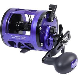 Sougayilang Conventional Fishing Reel,Smooth Powerful Inshore Surf Trolling Reel, Baitcasting Reel for Catfish, Musky, Bass, Pike(Purple Right Hand)