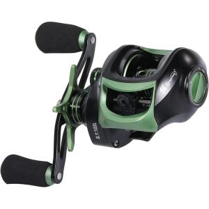 Sougayilang Fishing Baitcasting Reel, Baitcaster Fishing Reels with 9+1BB,Magnetic Braking System(Black-Right Handed)