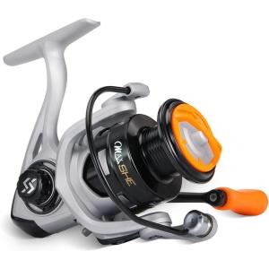 Sougayilang Fishing Reel, Ultralight Spinning Reels with Graphite Frame 5.2:1 High Speed for Saltwater or Freshwater Fishing(MS2000-Orange)