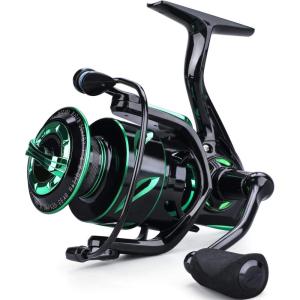 Sougayilang Fishing reels Light Weight Saltwater Spinning Reel – 39.5 LB Carbon Fiber Drag,12+1 BB Ultra Smooth All Aluminum Inshore Reel(2000)