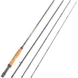 Sougayilang Fly Fishing Rod 4-Piece 9-Feet Lightweight Ultra Portable Fly Fishing Pole for Trout Salmon Sunfish Outfit Travel Fishing(Sg4905 Black – 5wt 9′)