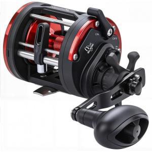 Sougayilang Trolling Reel Level Wind Conventional Reel Graphite Body Fishing Reel, Durable Stainless-Steel, Large Line Capacity(DTR40 Left handle)
